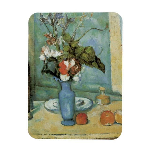 Íman O Vaso Azul (Flores e Frutas) de Paul Cezanne (Vertical)