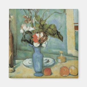 Íman O Vaso Azul (Flores e Frutas) por Paul Cezanne