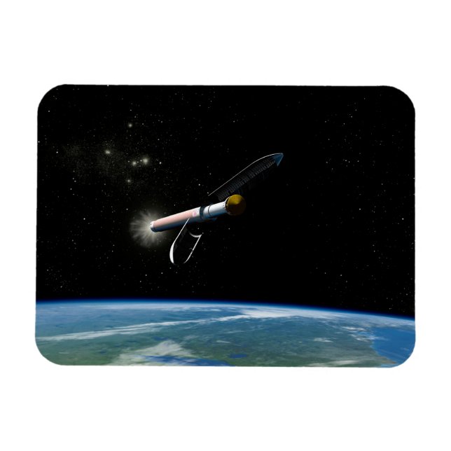 Íman O Veículo De Lançamento Atlas V541 Em Órbita. (Horizontal)