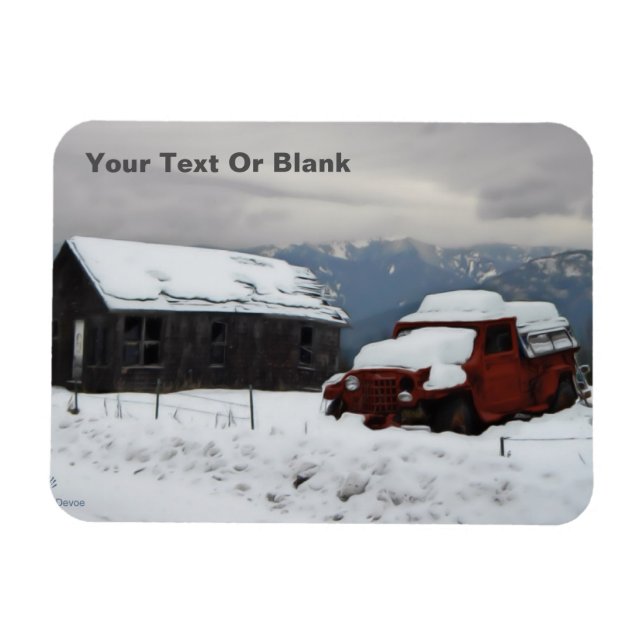 Íman O velho caminhão vermelho (Horizontal)