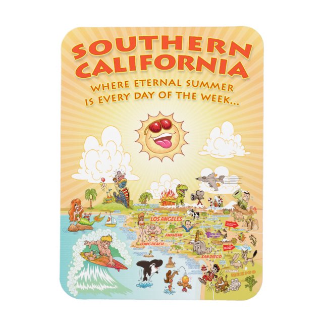 Íman O Verão Eterno é cada dia do ímã 3x4 da semana (Vertical)