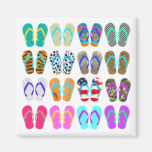 Íman O verão Flip-Flops a carta