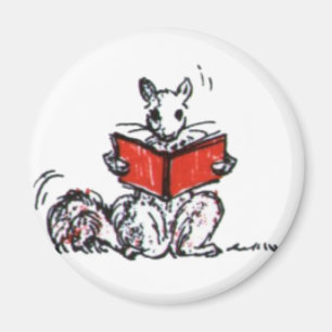 Íman O vintage bonito Squirrels livros de leitura