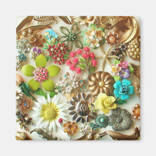 Íman O vintage Jewels o ímã floral