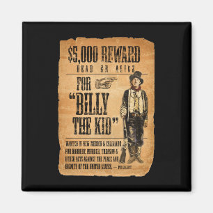 Íman O vintage o poster quis/recompensa para Billy o