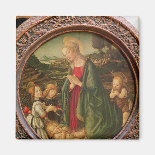 Íman O Virgin adorador a criança do cristo