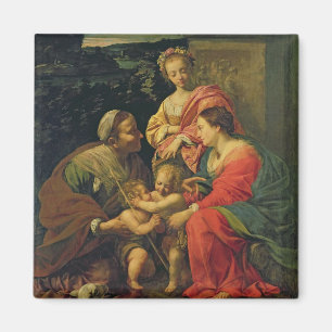 Íman O Virgin e a criança com St. Elizabeth, o Infan