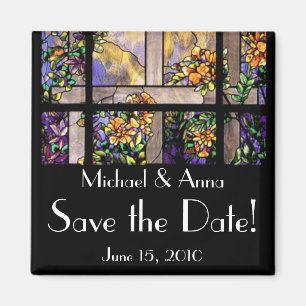 Íman O vitral de Nouveau Tiffany da arte floresce