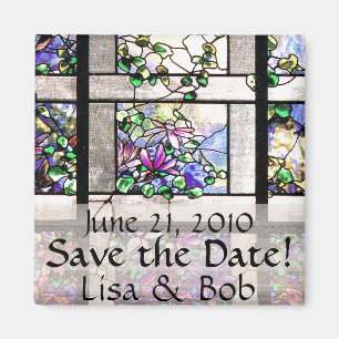 Íman O vitral de Nouveau Tiffany da arte floresce