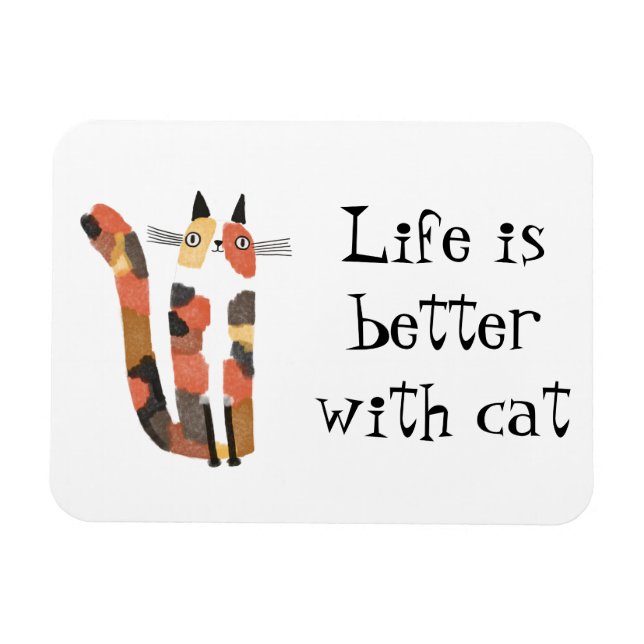 Íman O vivo é melhor com o gato (Horizontal)