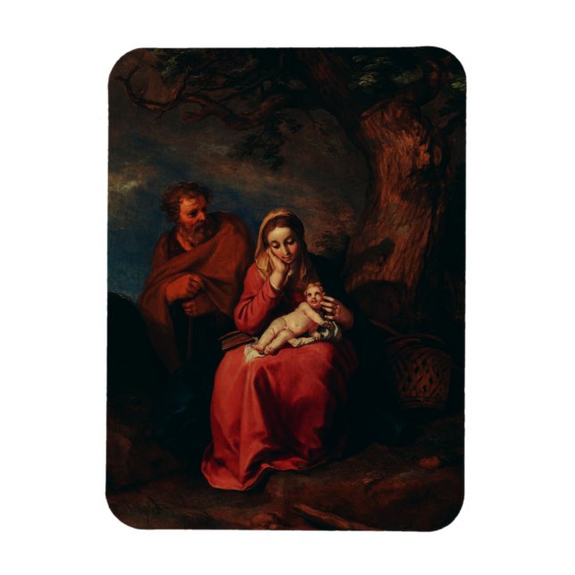 Íman O Vôo para o Egito por Abraham Bloemaert  (Vertical)