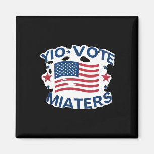 Íman O Voto Patriótico S Design Com Bandeira Americana
