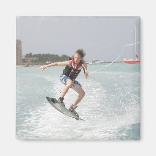 Íman O Wakeboarder que salta o ímã quadrado