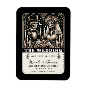 Íman O WEDDING Tarot Skeletons Salva a Data