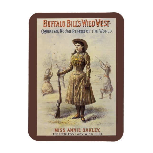 Íman O Wild West Show de Buffalo Bill com Annie Oakley (Vertical)