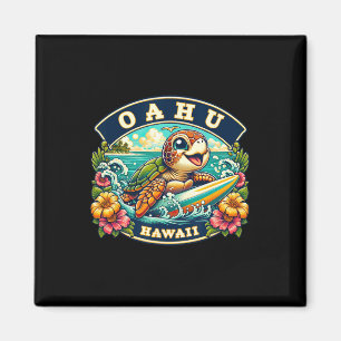 Íman Oahu Hawaiii Tartaruga Marinha Fofa Surfando
