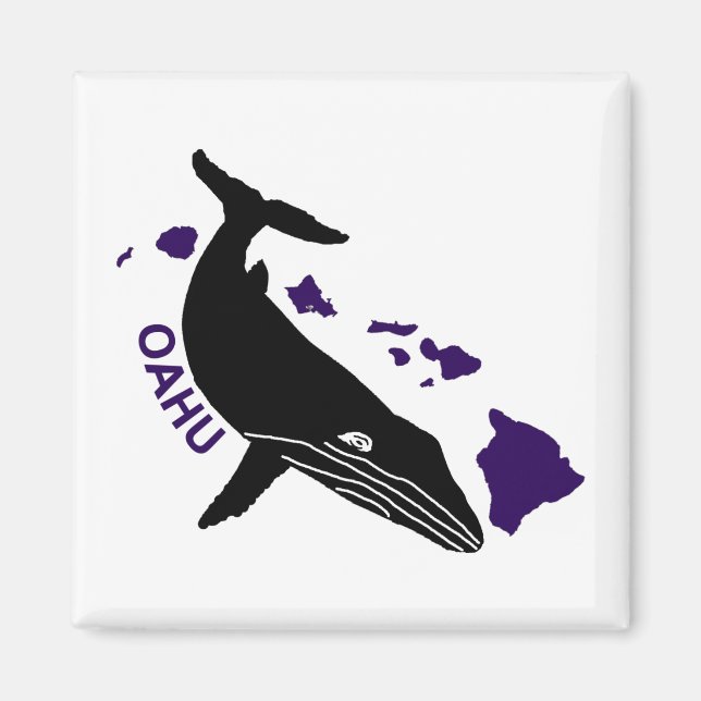 Íman Oahu - Roxo Hawaii Islands Humpback (Frente)