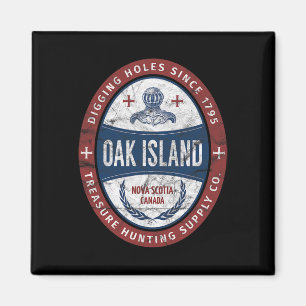 Íman Oak Island Treasure Hunting Retro Templar Knight T
