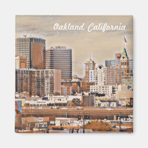 Íman Oakland, Califórnia Skyline Fine Art
