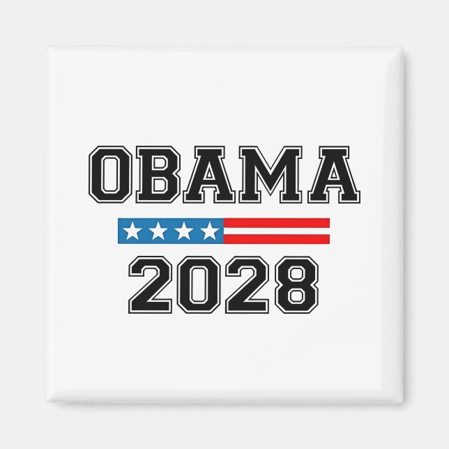 Íman Obama 2028 Democracy Election USA (Frente)
