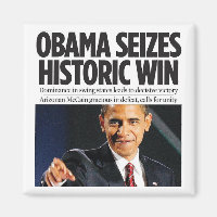Obama aprecia o ímã vencedor histórico