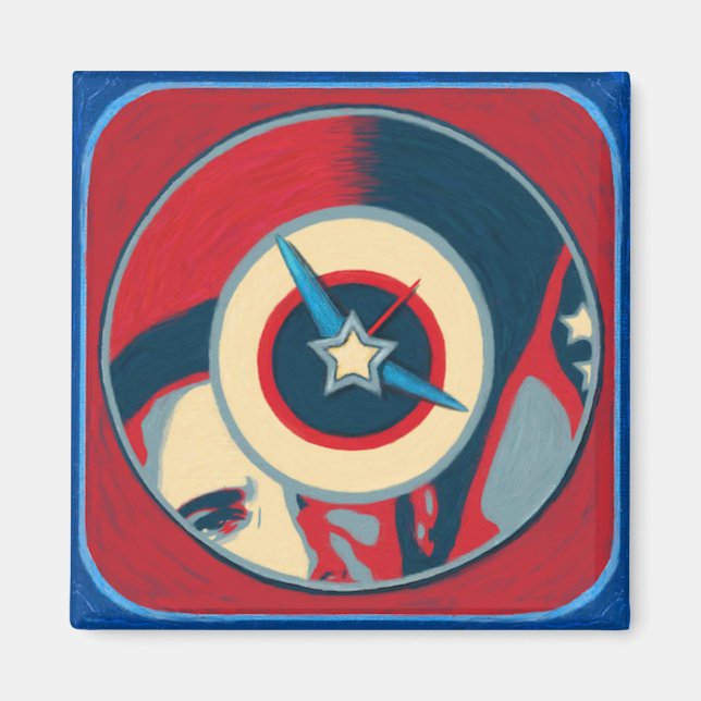 Íman Obama Clock Magnet (Frente)