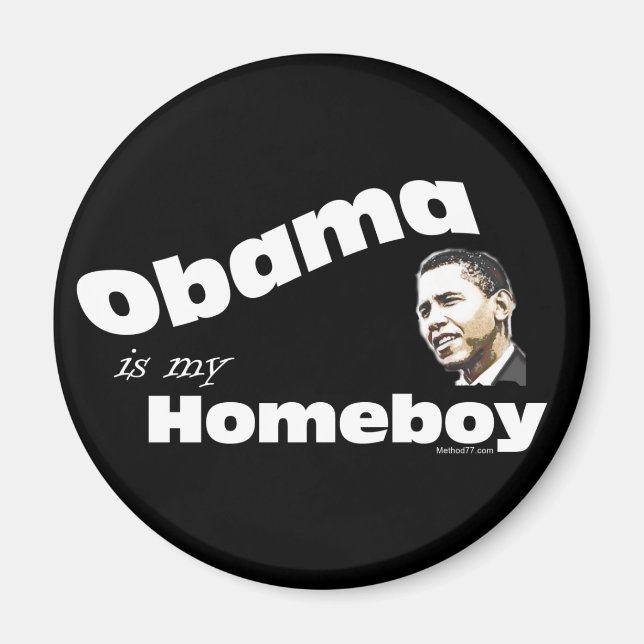 Íman Obama Ficar em casa Magnet (Frente)