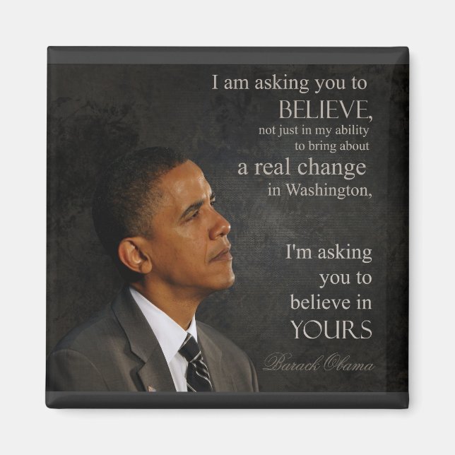 Íman Obama Quote Magnet (Frente)
