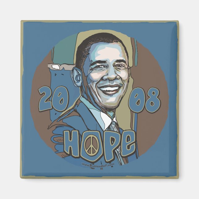 Íman Obama Retrait 2008 Hope (Frente)