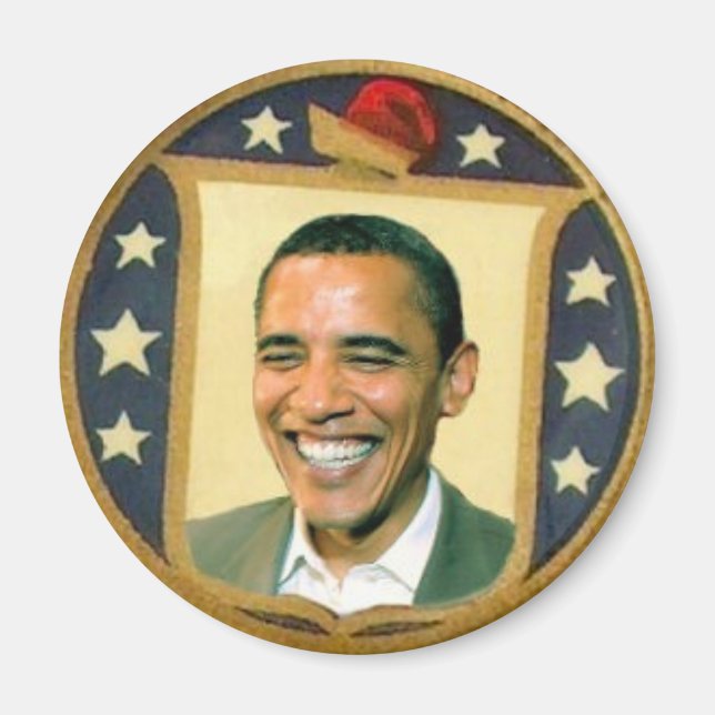Íman Obama Retro Shield Magnet (Frente)
