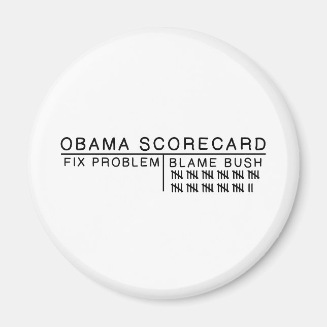 Íman Obama Scorecard (Frente)