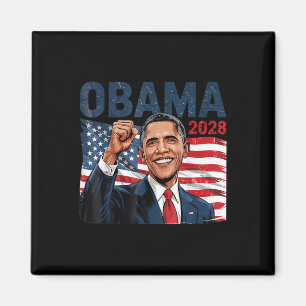 Íman Obama Vintage Presidente 2028 Obama Retro Flag Ame