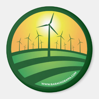 Íman Obama Winds of Change 3x3 Round Magnet