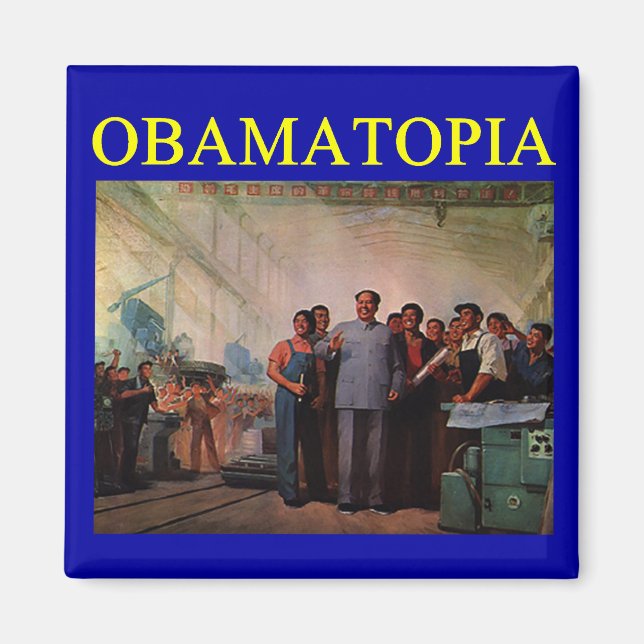 Íman OBAMATOPIA anti obama design (Frente)