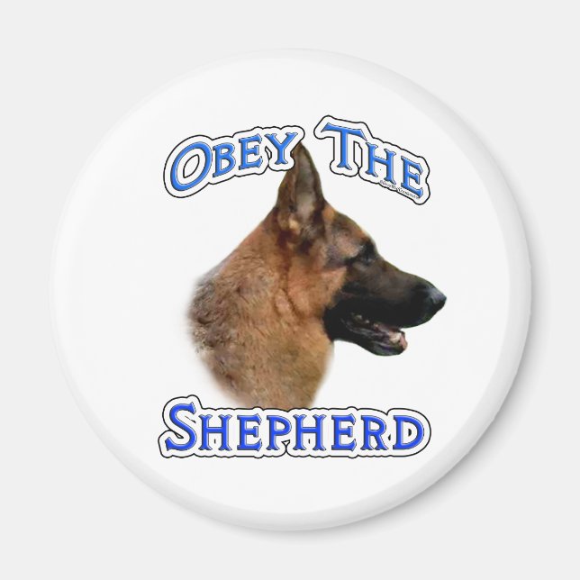 Íman Obedeça ao German shepherd - Magnet (Frente)