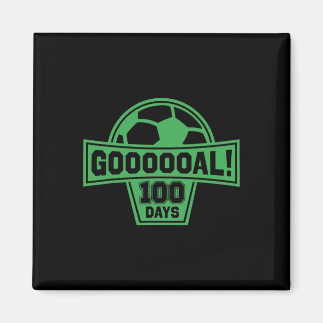 Íman Objetivo! 100 Dias De Futebol Escolar 100º Dia De  (Frente)