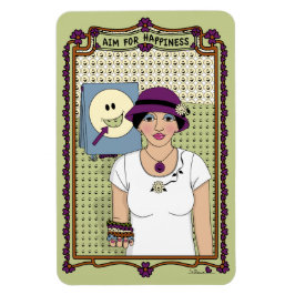 Íman Objetivo para o Magnet do Refrigerador Feliz_A_4x6