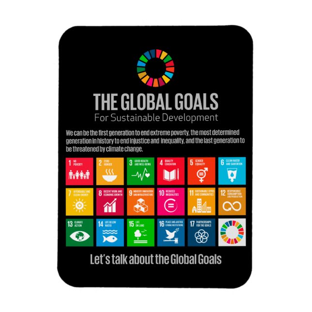 Íman Objetivos modernos de sustentabilidade de tendênci (Vertical)