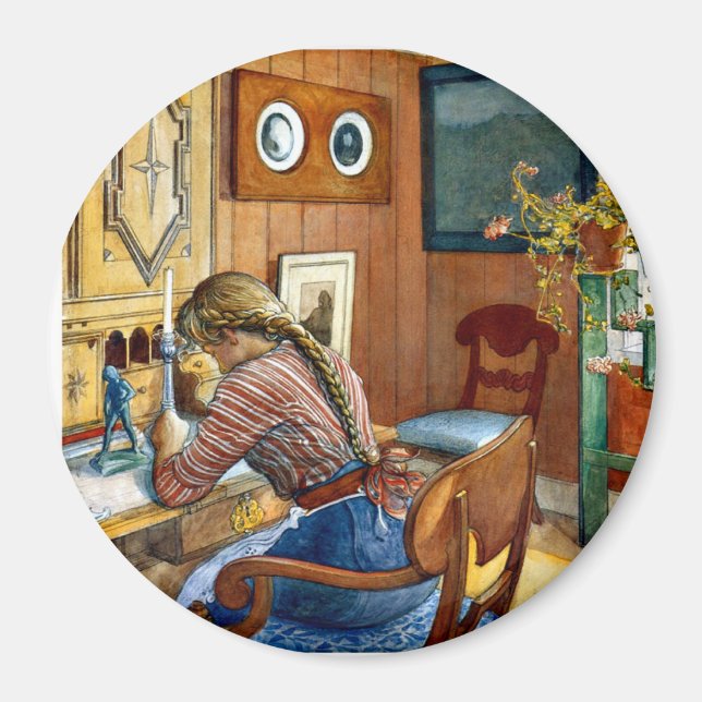 Íman Obra de arte de Carl Larsson, Correspondência (Frente)