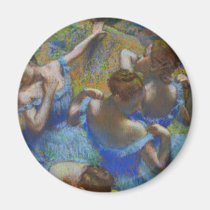 Íman Obra-Prima de Arte Fina Azul de Degas Bailarinas P