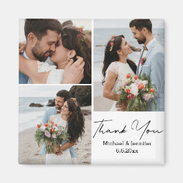 Íman obrigado, 3 fotos mínimas de casamento de colagem