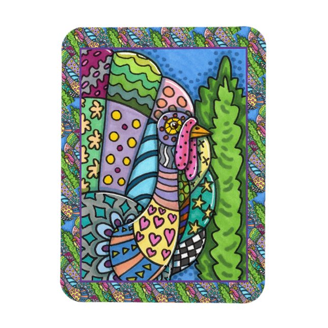 ÍMAN  OBRIGADO À TURQUIA, PATCHWORK PENTHERS, FOLK ART (Vertical)