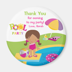Íman Obrigado bonito da festa na piscina da menina voc