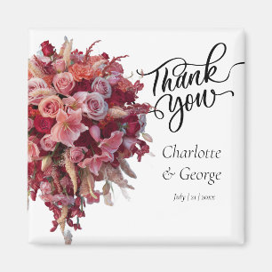Íman Obrigado Buquê Flower Wedding Favor