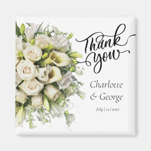 Íman Obrigado Buquê Flower Wedding Favor