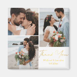 Íman obrigado, caligrafia dourada, casamento 3 fotos