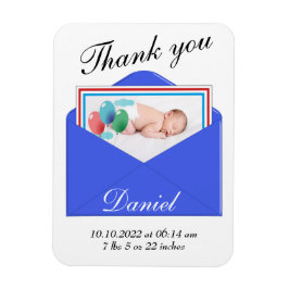 Íman Obrigado cartão com fotos de anúncio de nascimento