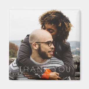 Íman Obrigado Casamento Foto Minimalista
