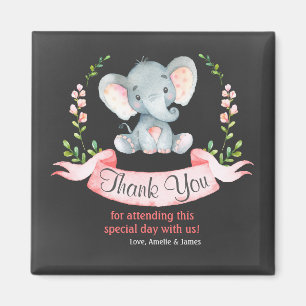 Íman Obrigado da menina do elefante da aguarela do