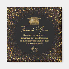 Íman obrigado de graduação ouro negro brilha na moda